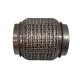 Гофра глушителя 55x100 3-х слойная усиленная Interlock кольчуга (короткий фланец / нерж.сталь)