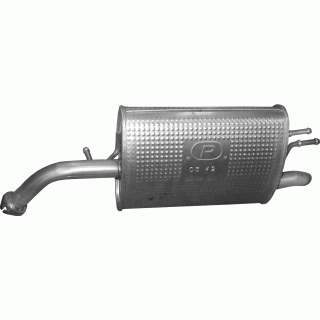 Глушитель Шевроле Спарк (Chevrolet Spark) 1.0 /09- (05.42) Polmostrow алюминизированный, код 05.42